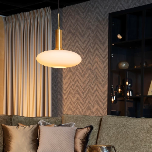 Lucide SINGALA - Pendant light - Ø 30 cm - 1xE27 - Matt Gold / Brass - atmosphere 1